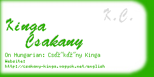 kinga csakany business card